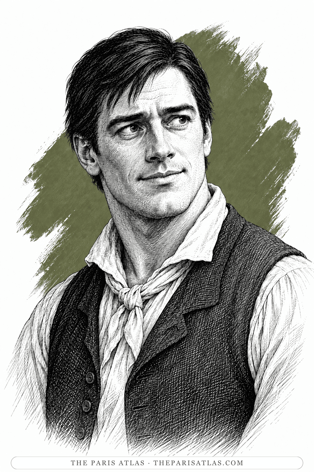 Illustrated portrait of Adam Bede