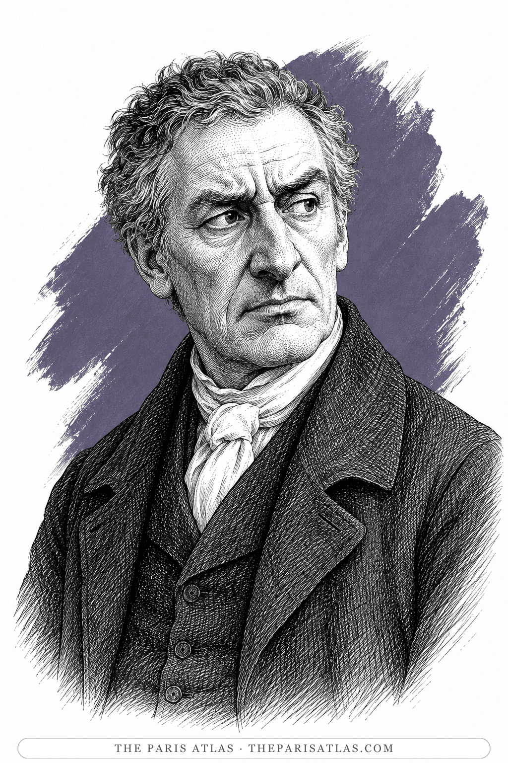 Illustrated portrait of Bartle Massey