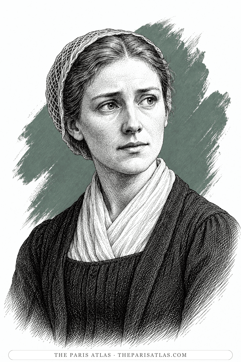 Illustrated portrait of Dinah Morris