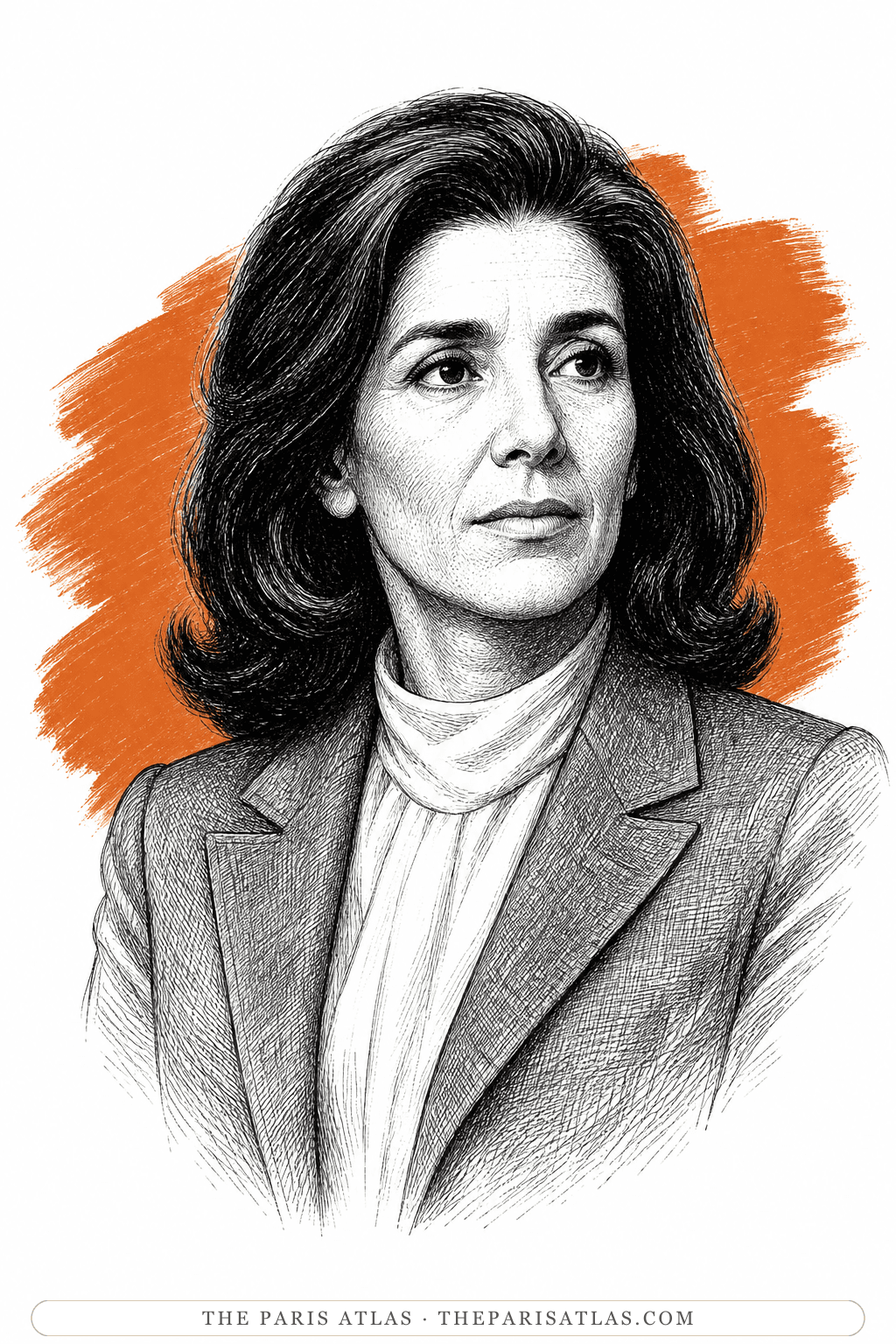 Illustrated portrait of Gisèle Halimi