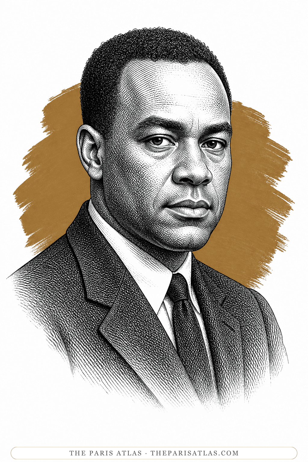 Illustrated portrait of Richard Wright