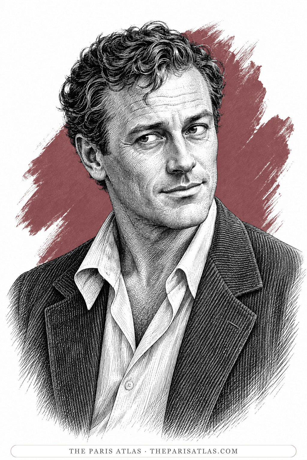 Illustrated portrait of P. B. Jones