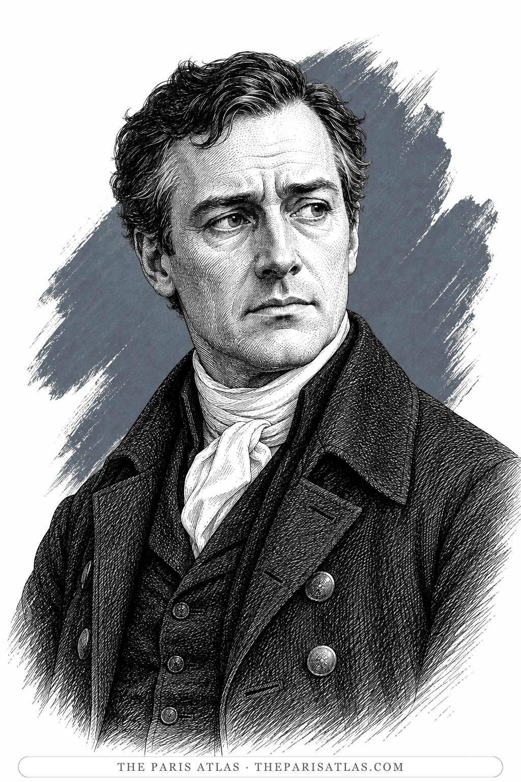 Illustrated portrait of Captain Edward Fairfax Vere