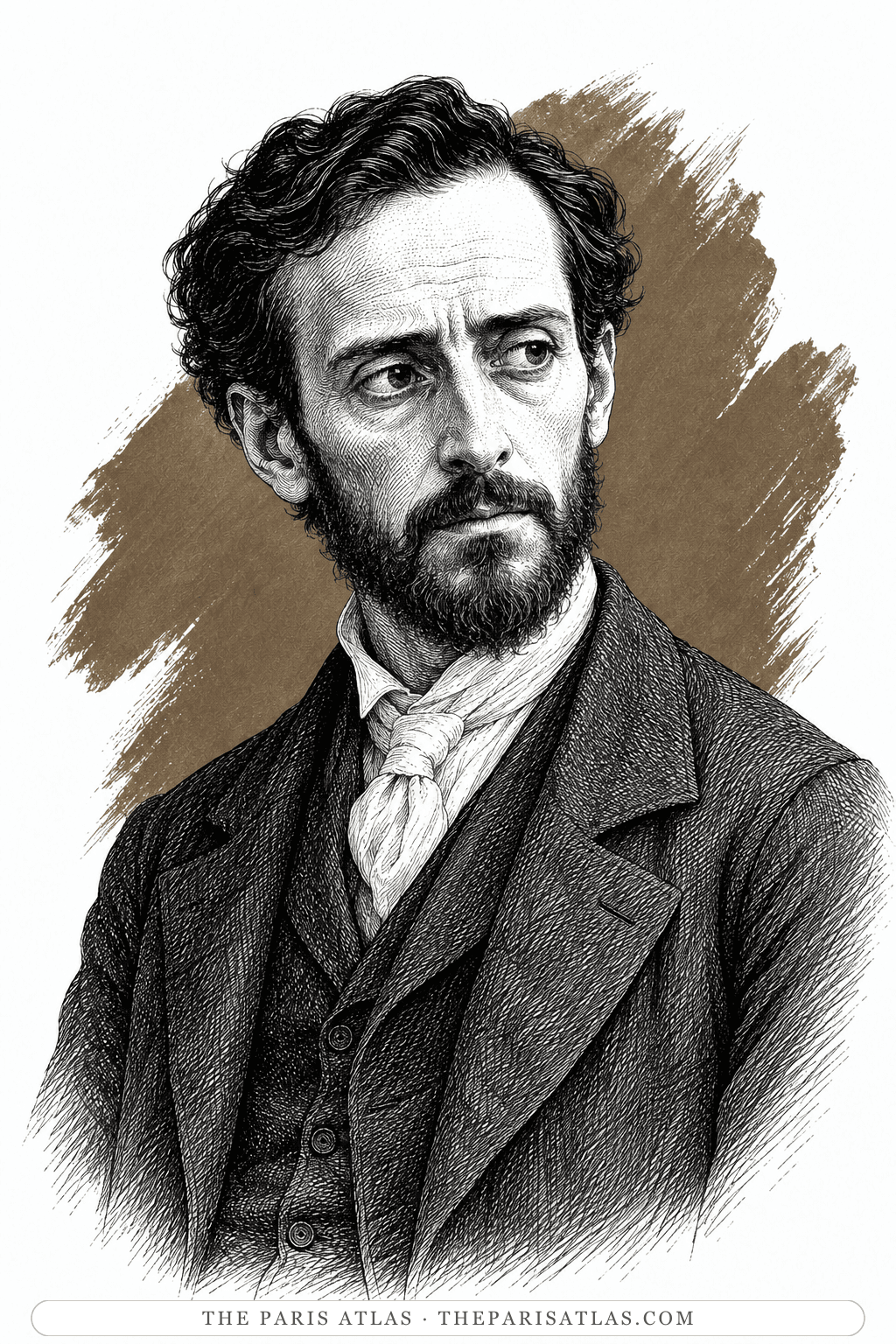 Illustrated portrait of Mordecai