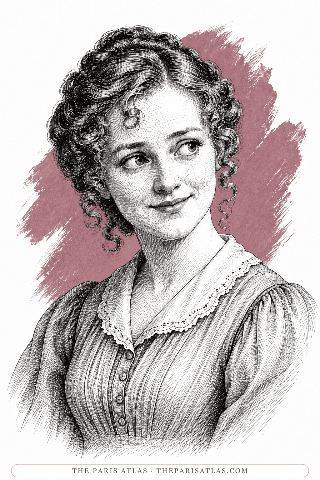Illustrated portrait of Dora Spenlow