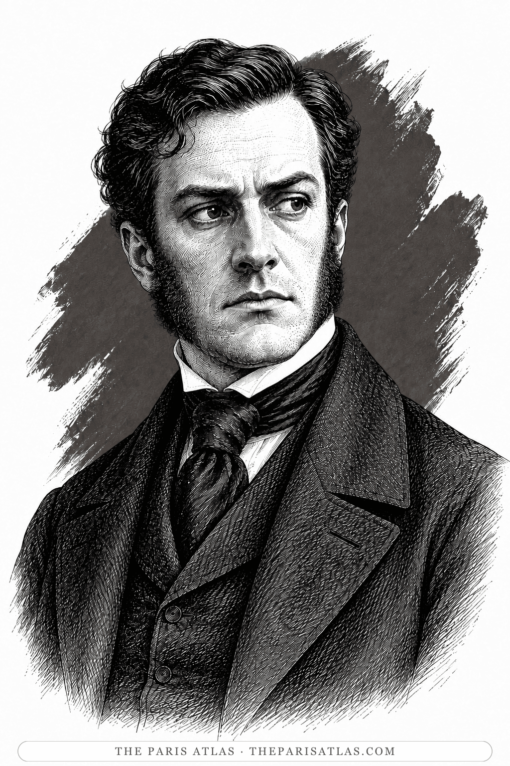 Illustrated portrait of Mr Murdstone