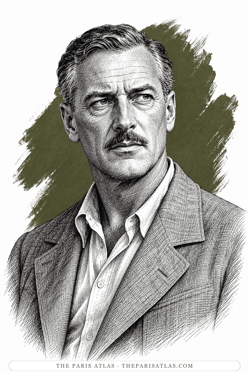 Illustrated portrait of Colonel Race