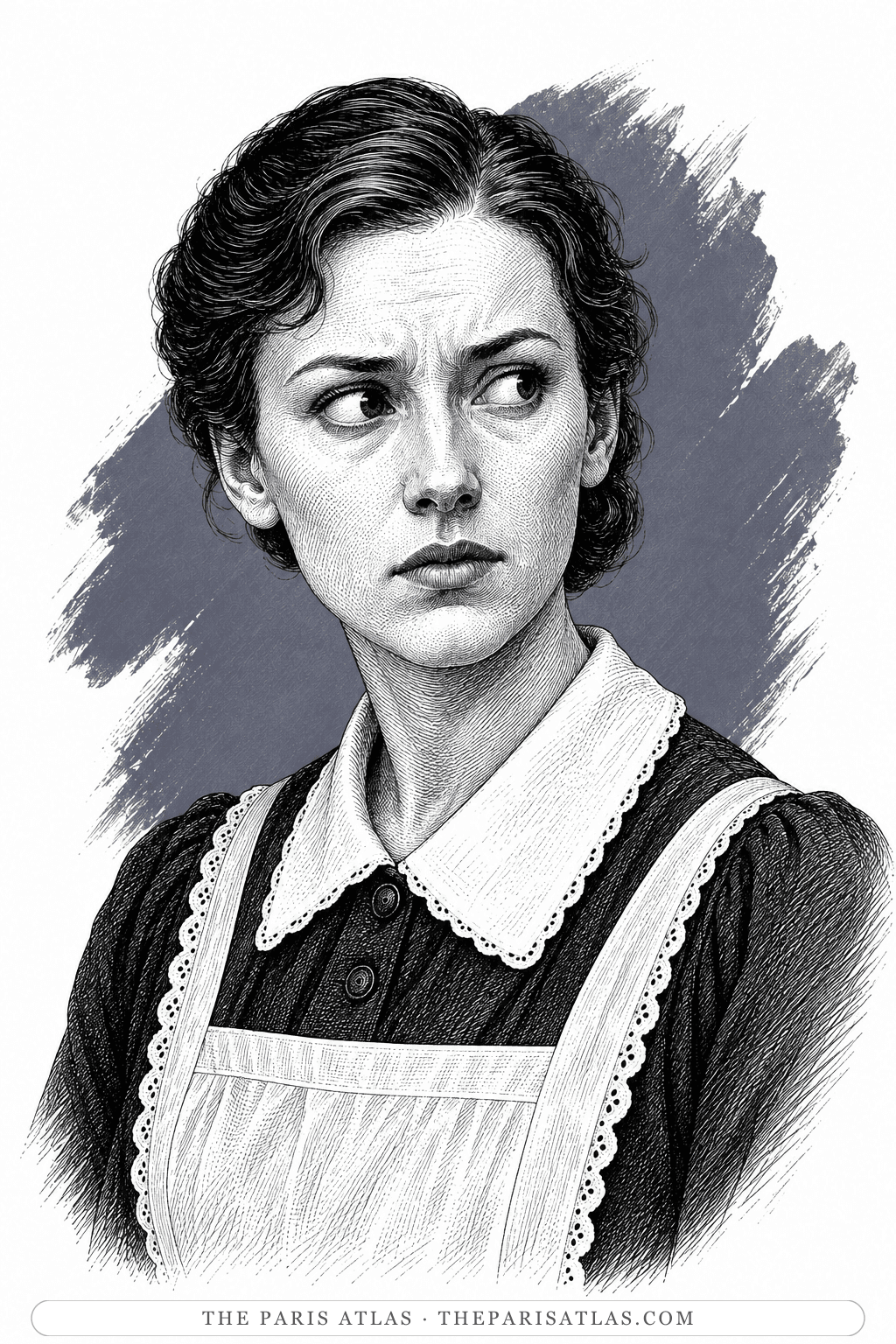 Illustrated portrait of Louise Bourget