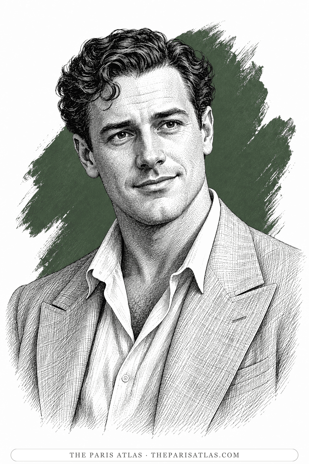 Illustrated portrait of Simon Doyle
