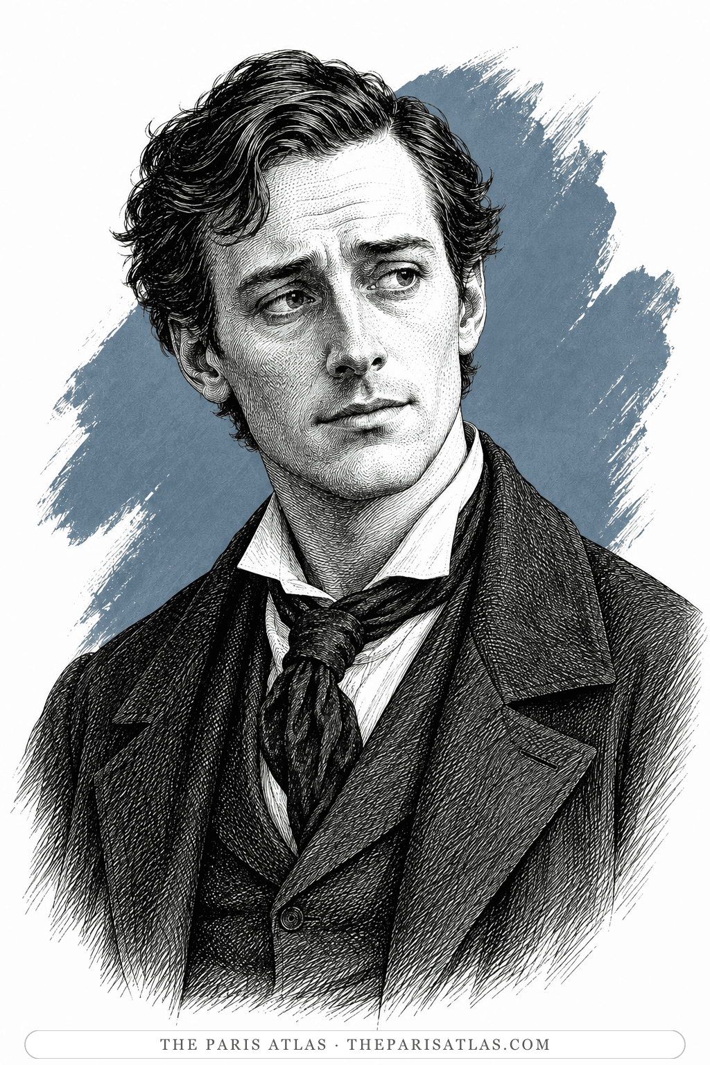 Illustrated portrait of Edward Clayton