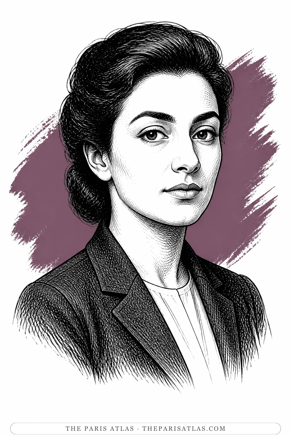 Illustrated portrait of Gisèle Halimi