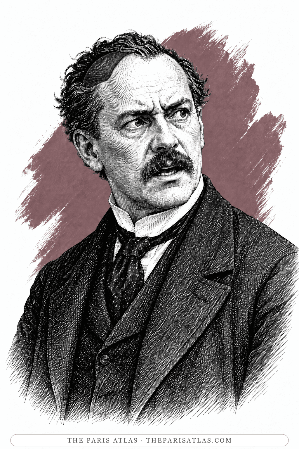 Illustrated portrait of J. T. Maston