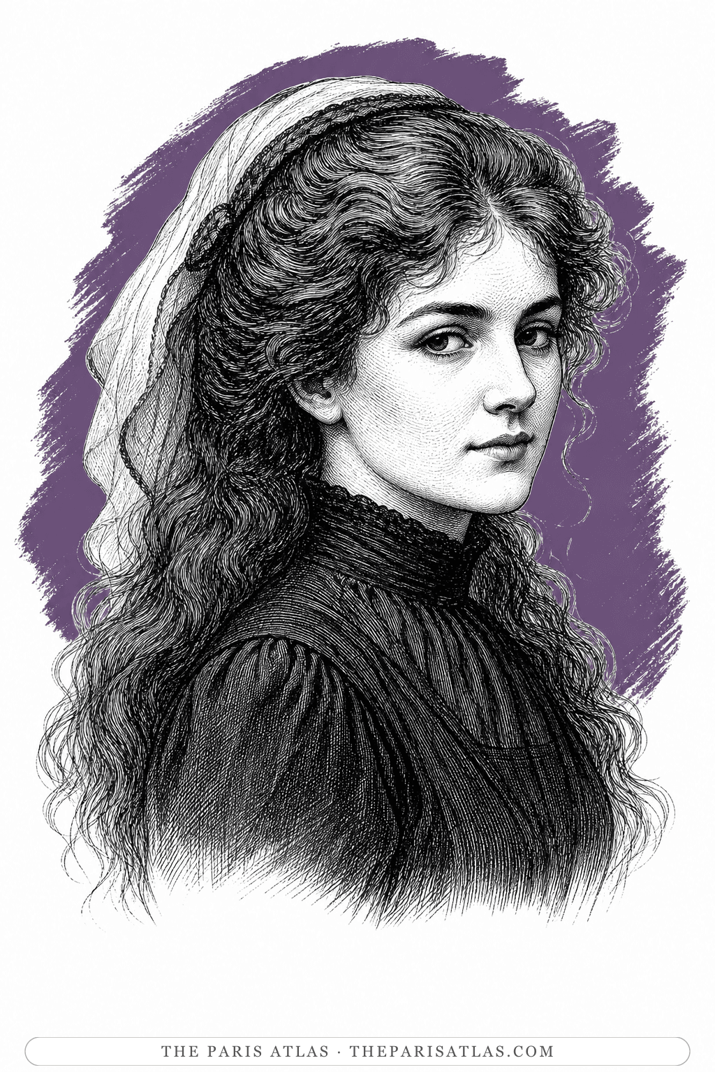 Illustrated portrait of Angèle