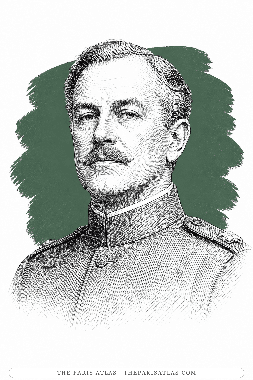 Illustrated portrait of Major Purcell