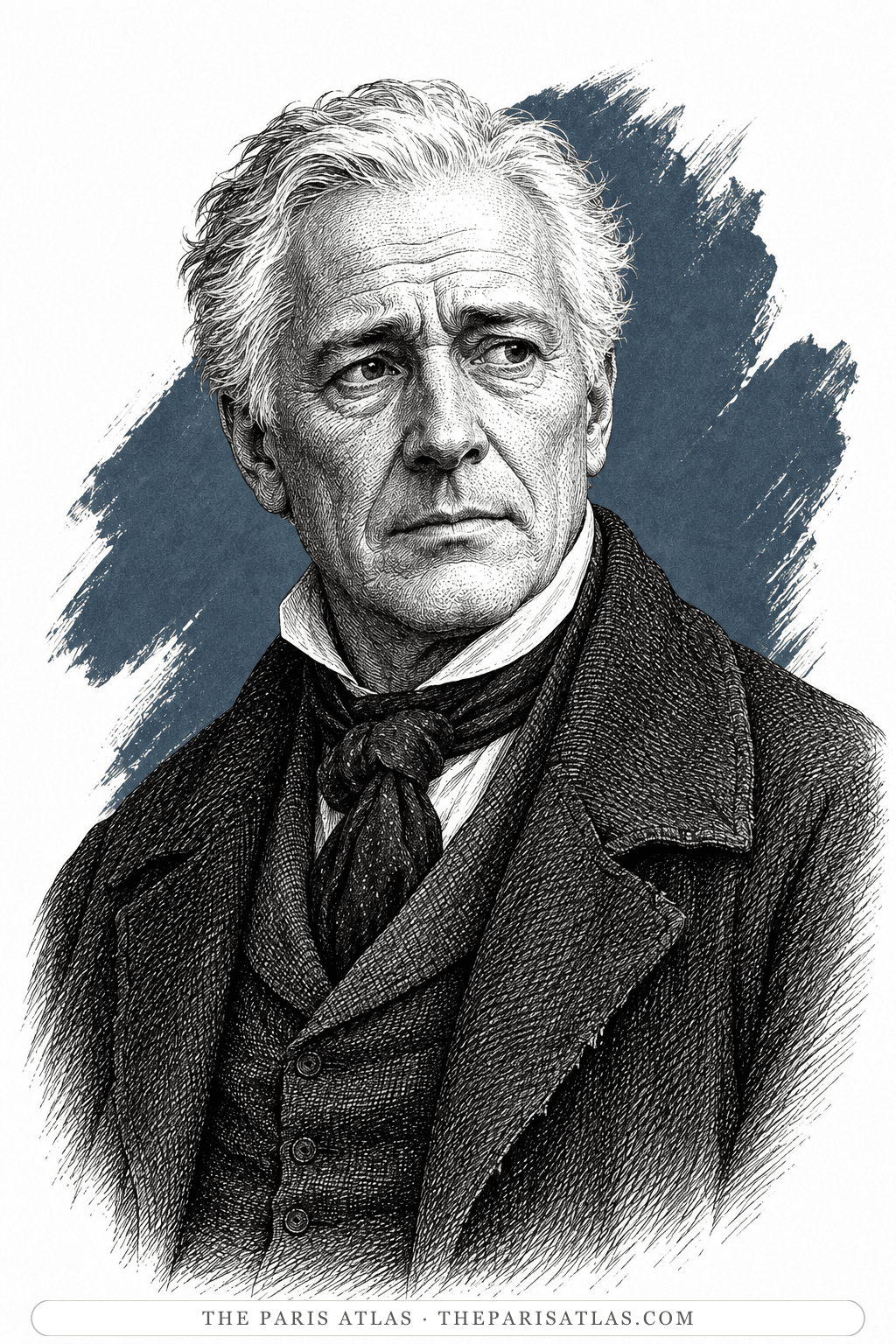 Illustrated portrait of Jean Valjean