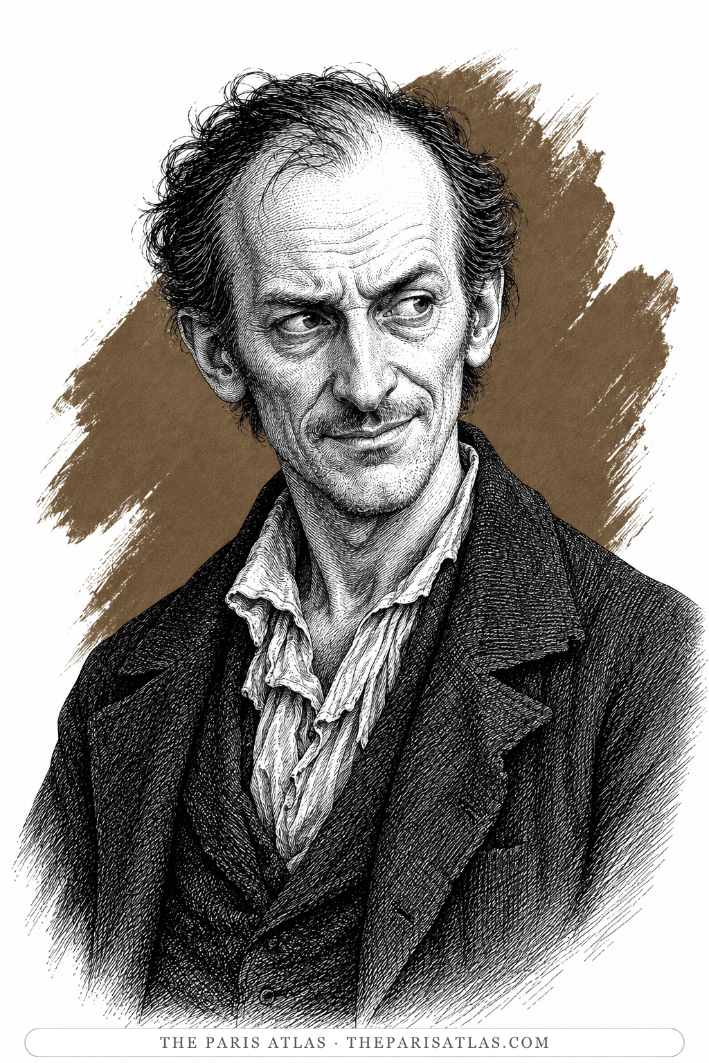 Illustrated portrait of Thénardier