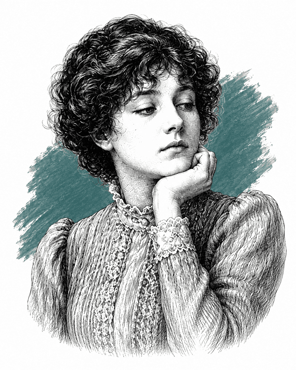 Illustrated portrait of Minne