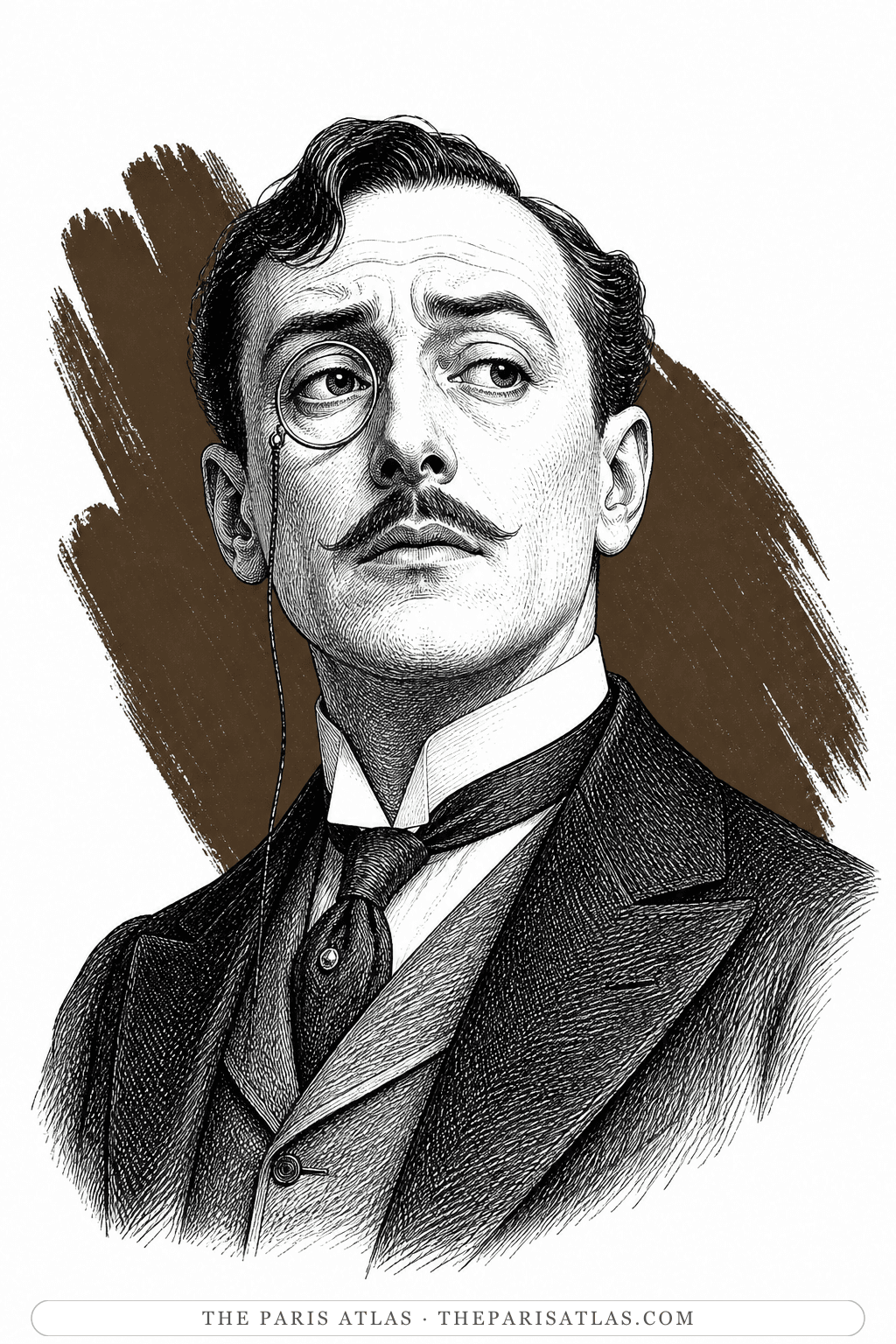 Illustrated portrait of Baron Felix Volkbein