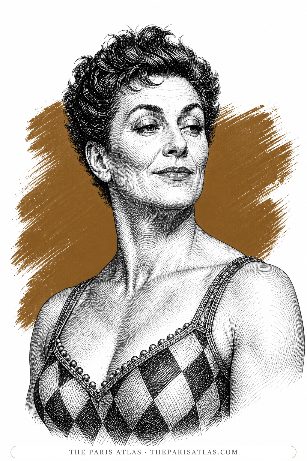 Illustrated portrait of Frau Mann
