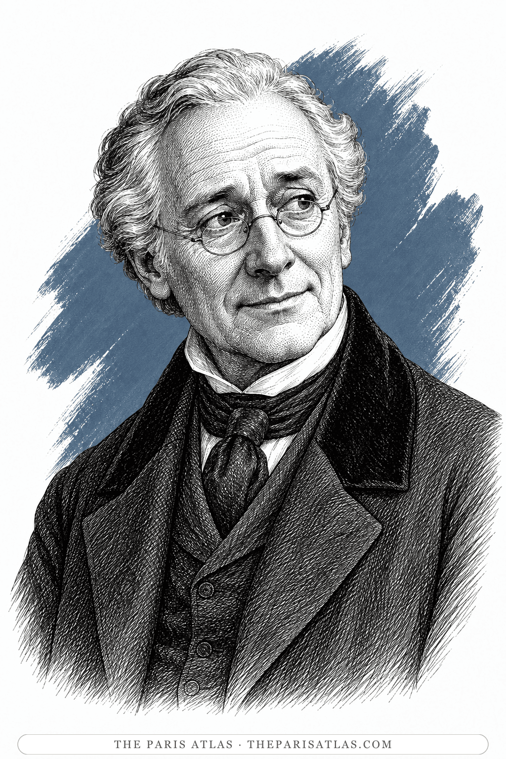 Illustrated portrait of Mr Brownlow