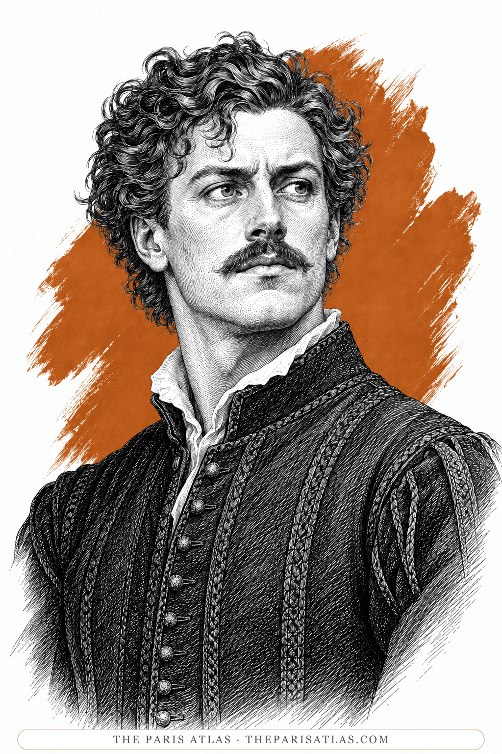 Illustrated portrait of Annibal de Coconnas