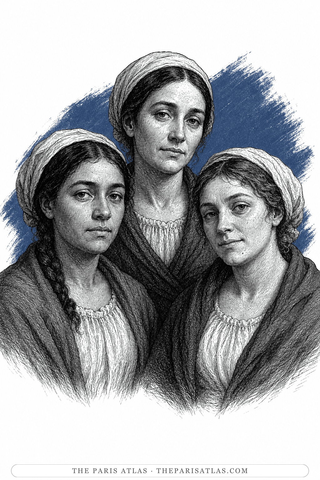 Illustrated portrait of The midwives' patients