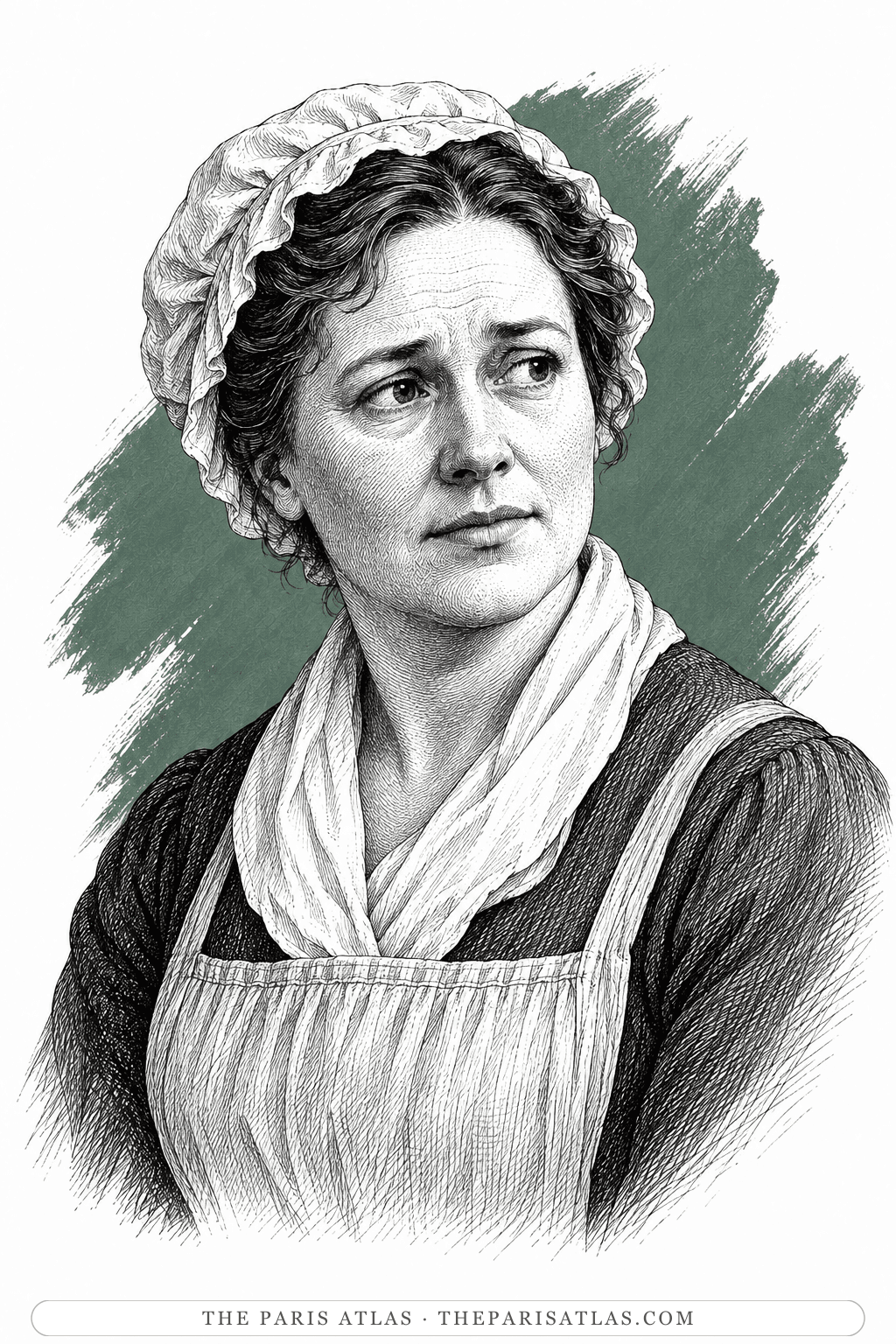 Illustrated portrait of Dolly Winthrop
