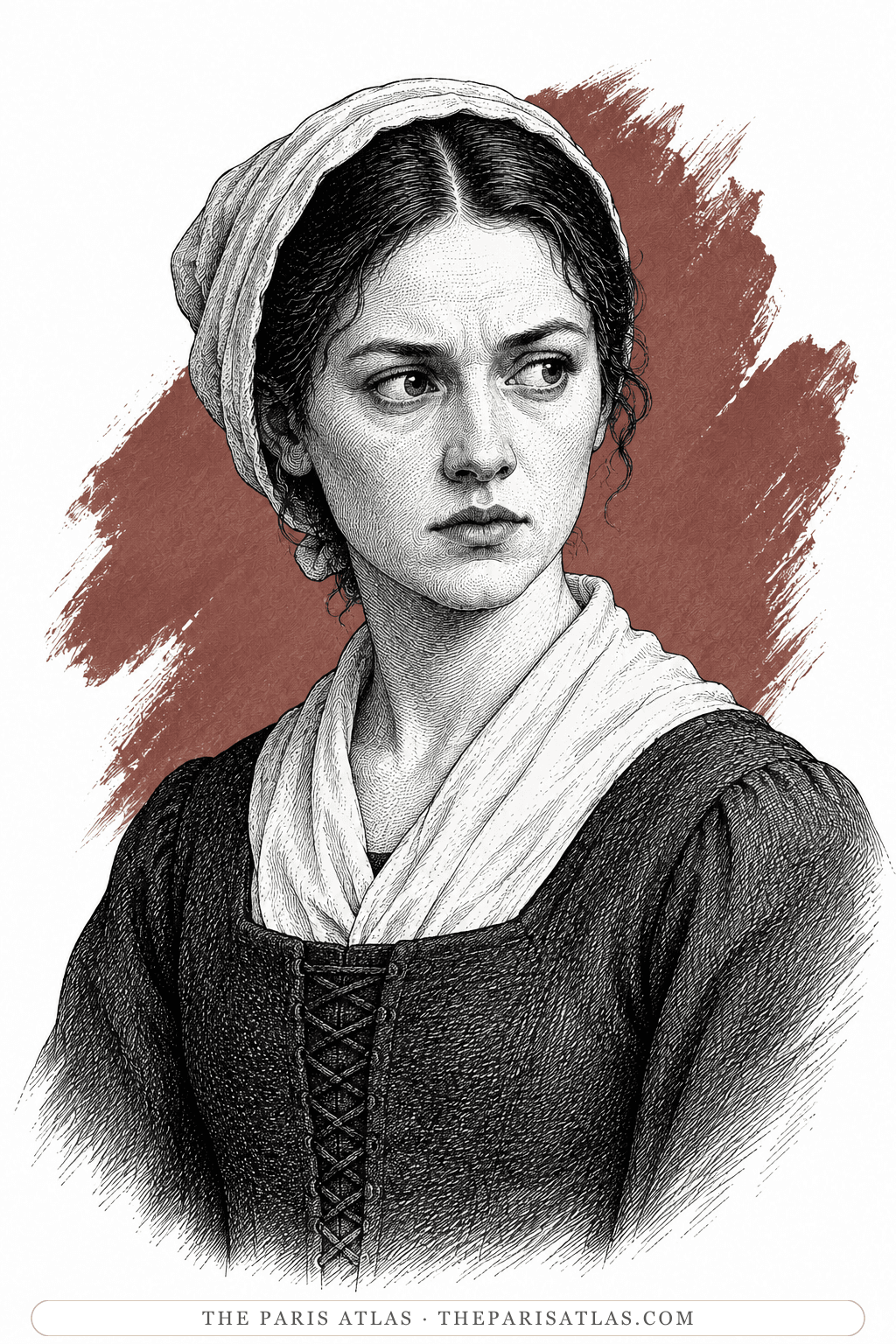 Illustrated portrait of Abigail Williams