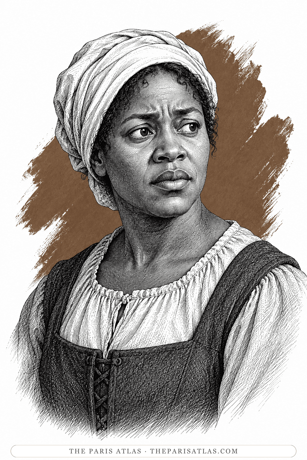 Illustrated portrait of Tituba