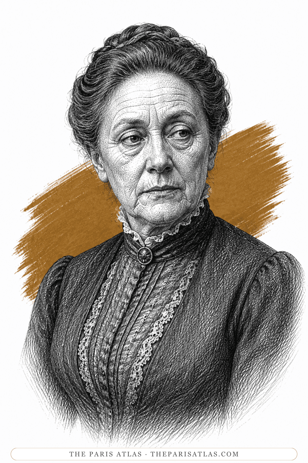 Illustrated portrait of Frau Grubach