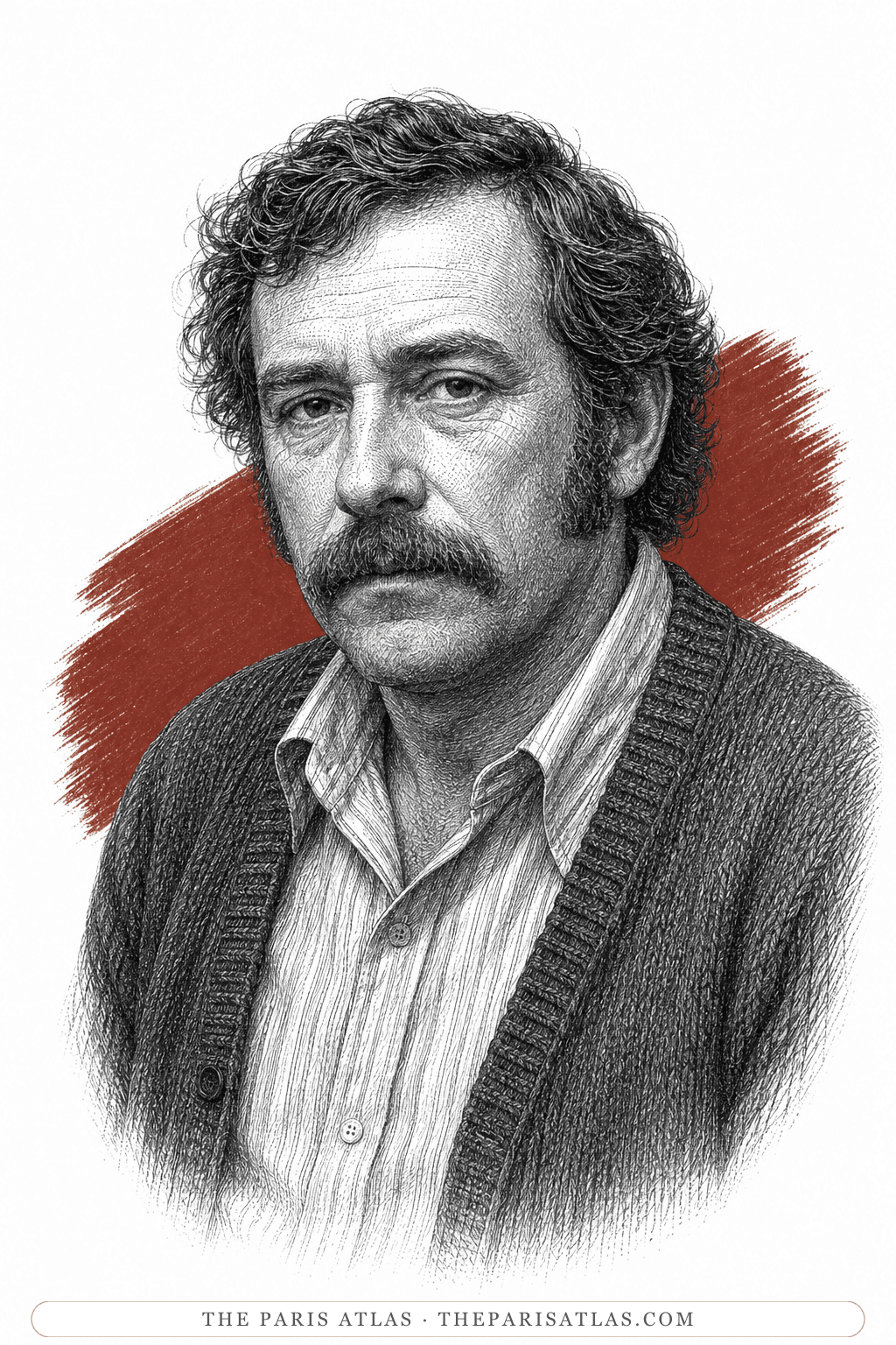 Illustrated portrait of Mr. Saunders