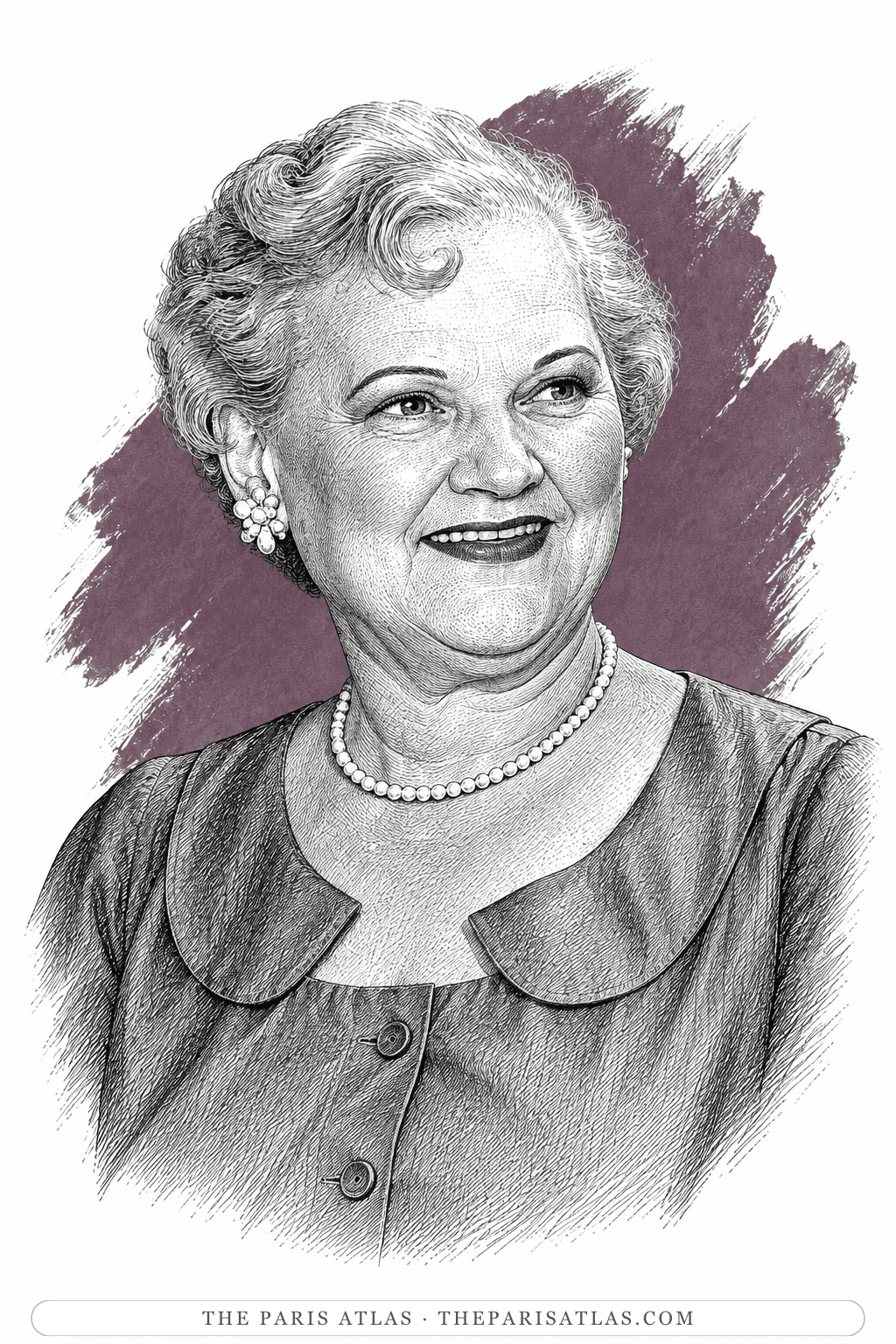 Illustrated portrait of Augusta Miller