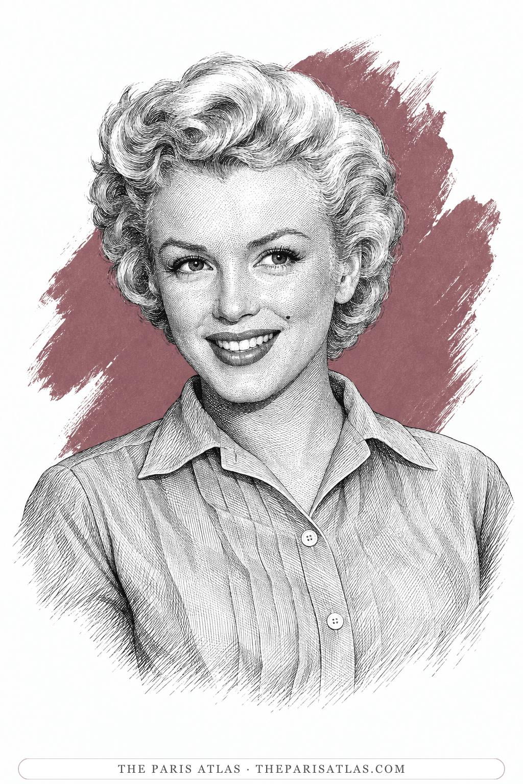 Illustrated portrait of Marilyn Monroe