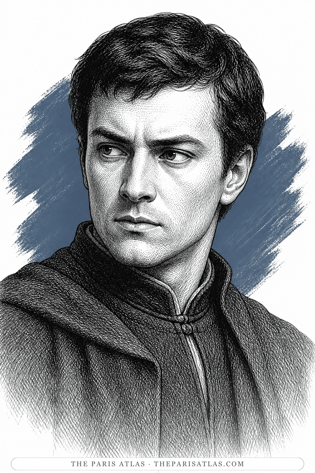 Illustrated portrait of Jean-Pierre