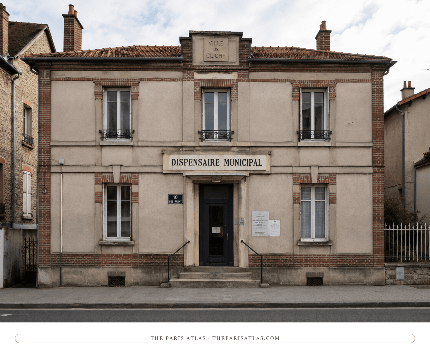 Color historical reconstruction of the Clichy municipal dispensary during its interwar clinic years