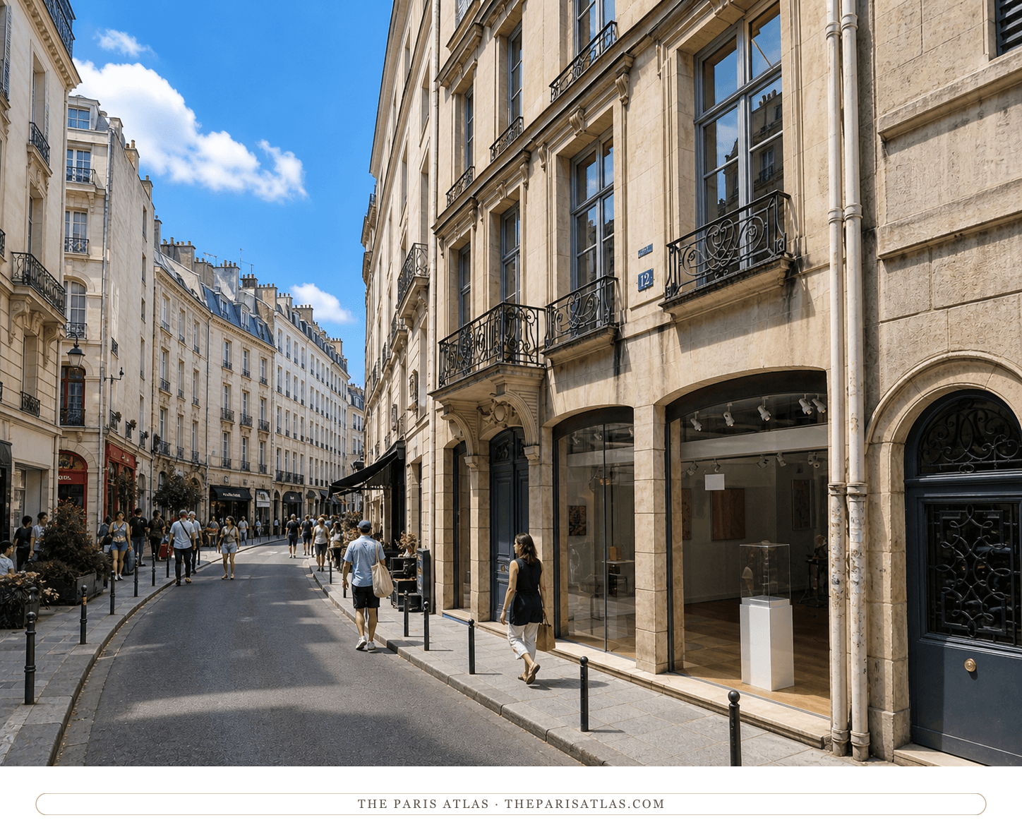 Present-day street view approaching 12 rue Guénégaud