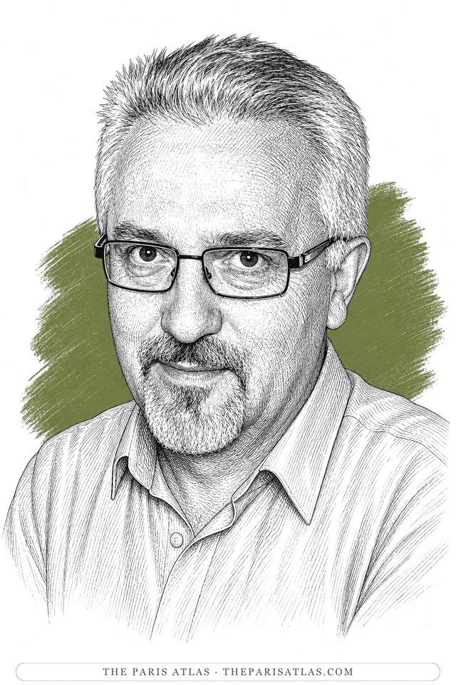 Illustrated portrait of Alan Hollinghurst