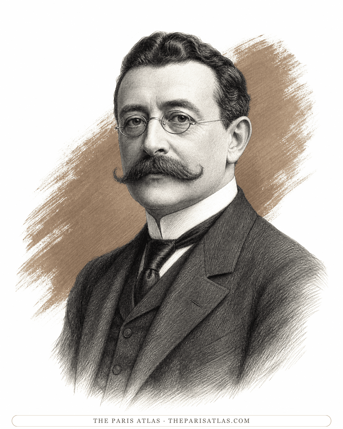 Illustrated portrait of André Messager