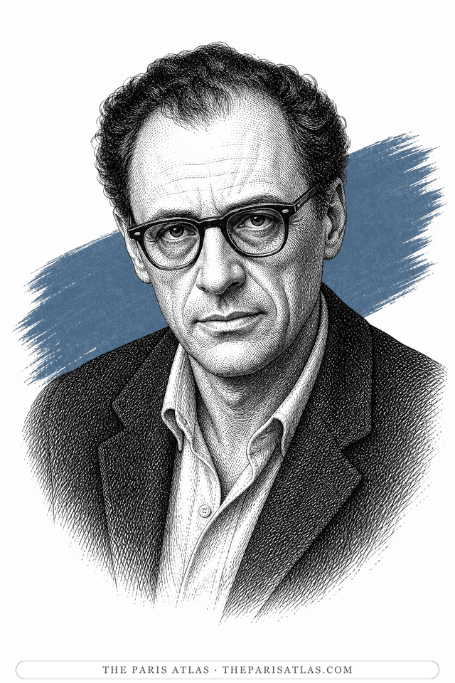 Illustrated portrait of Arthur Miller
