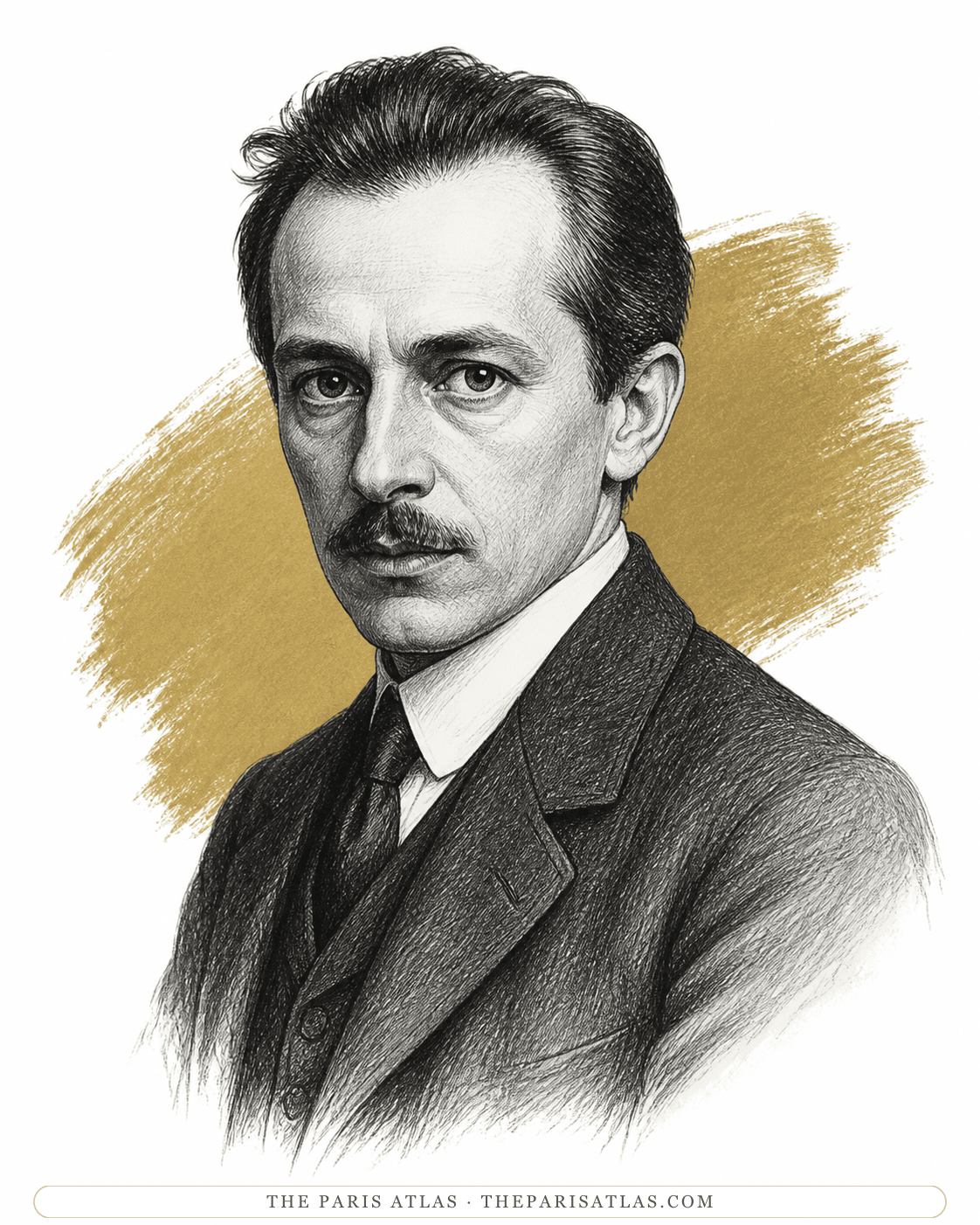 Illustrated portrait of Béla Bartók