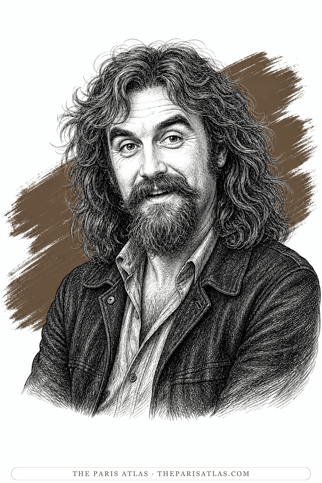 Illustrated portrait of Billy Connolly