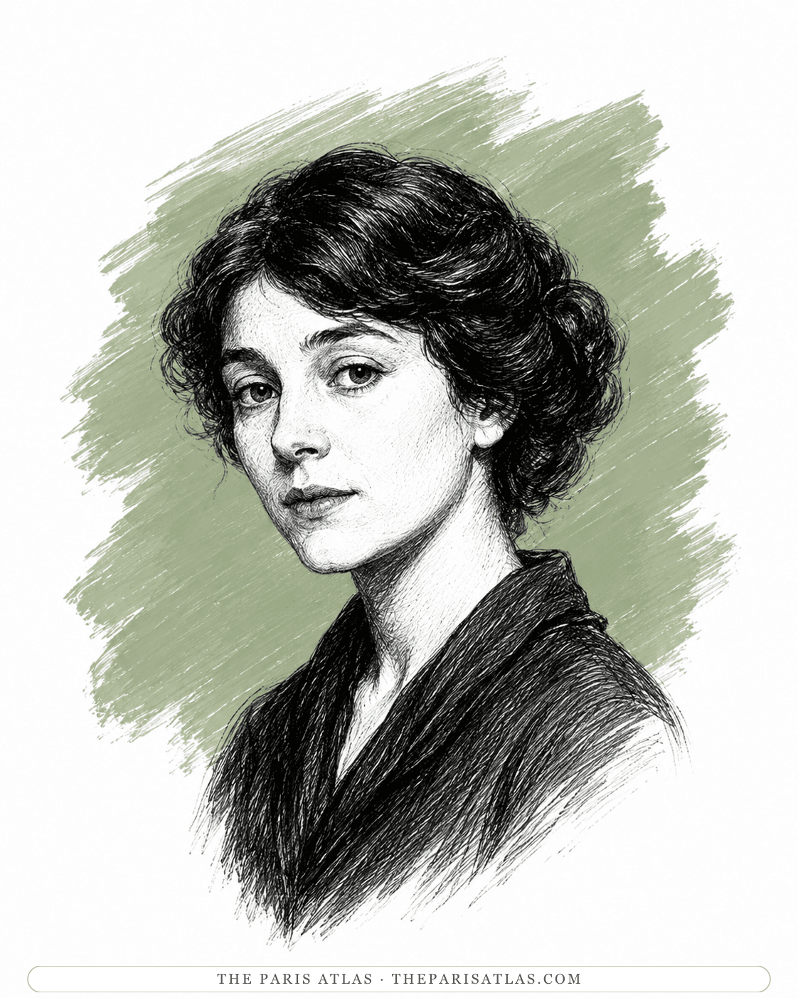 Illustrated portrait of Camille Goemans