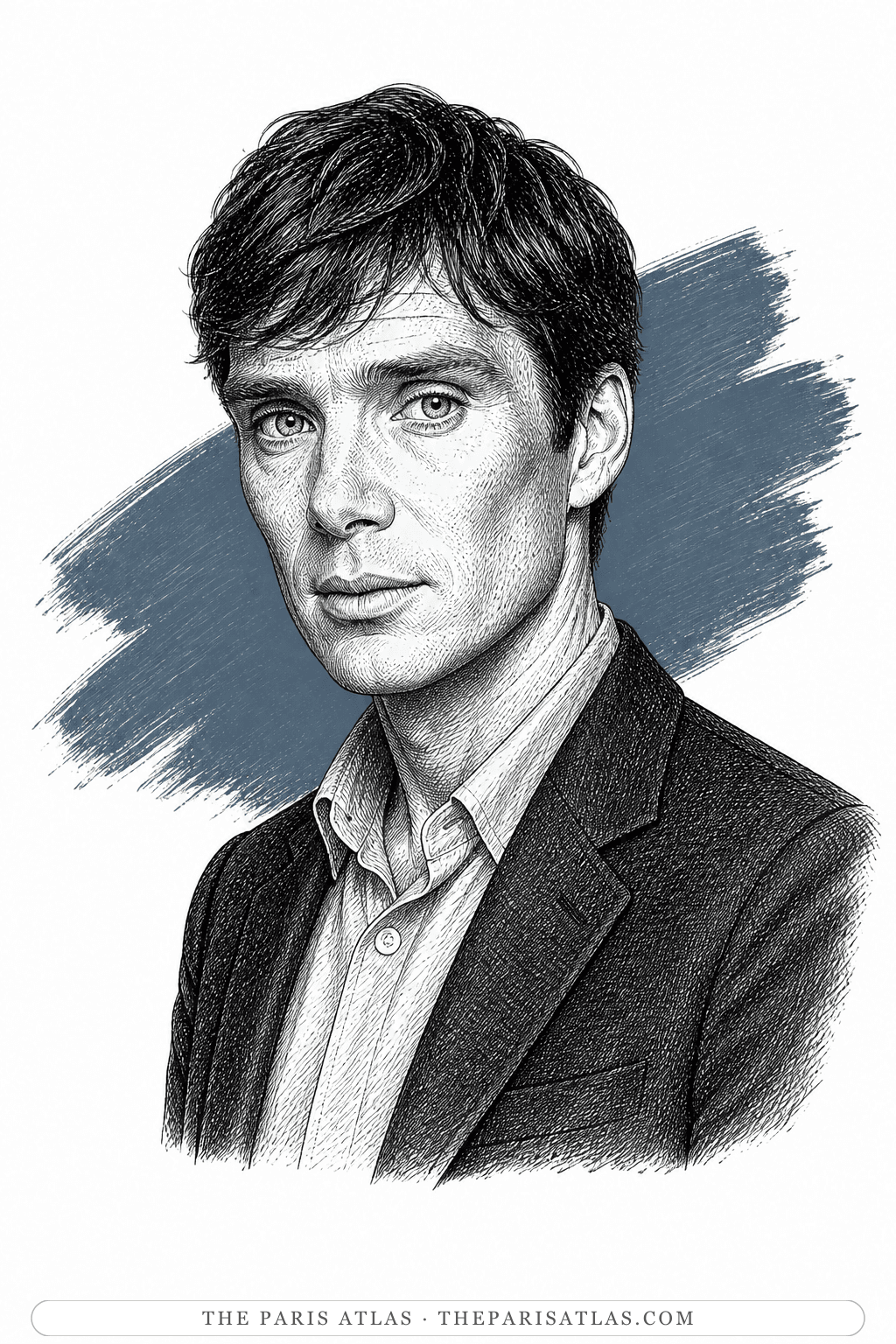 Illustrated portrait of Cillian Murphy