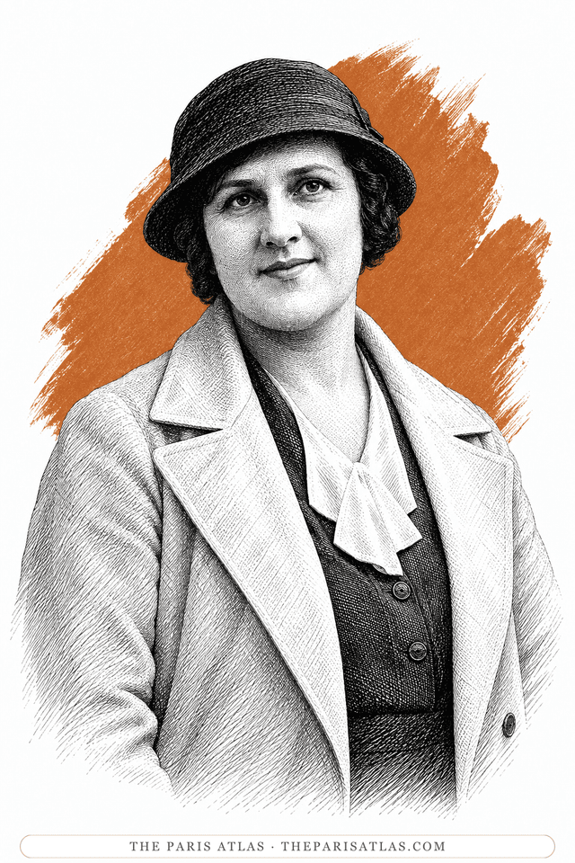 Illustrated portrait of Clarice Cliff