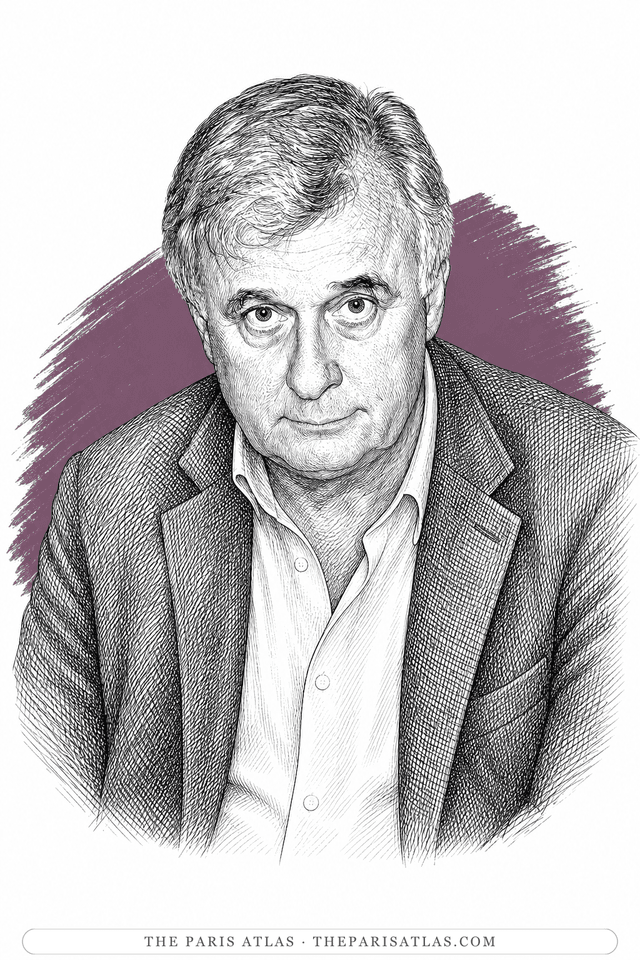 Illustrated portrait of Edmund White