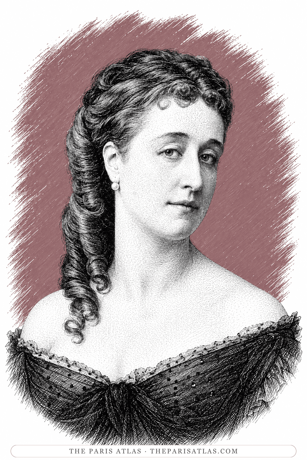 Illustrated portrait of Empress Eugénie