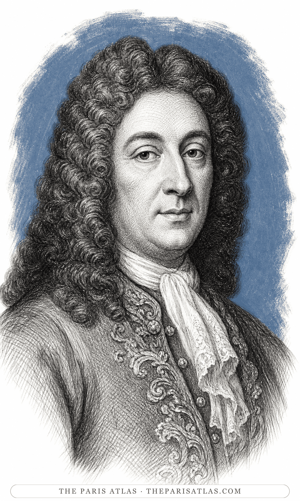 Illustrated portrait of François Couperin