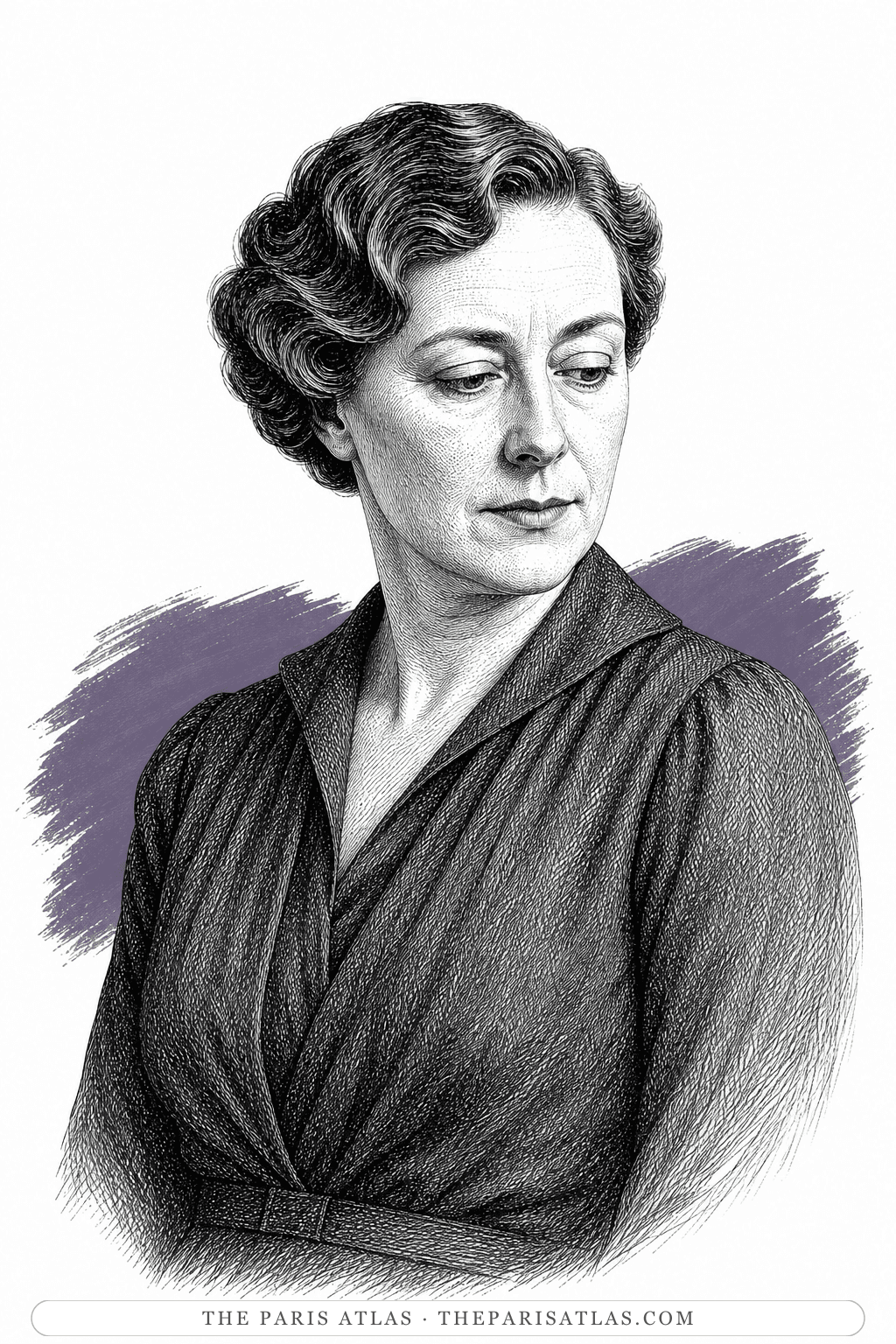 Illustrated portrait of Frieda Harris