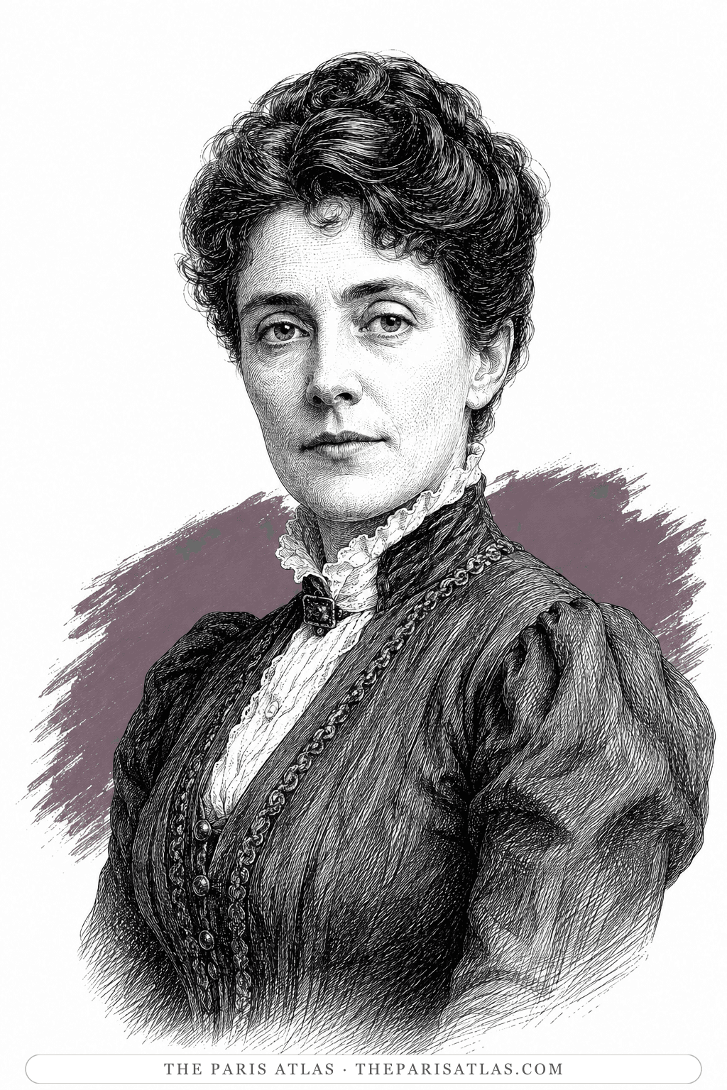 Illustrated portrait of George Egerton