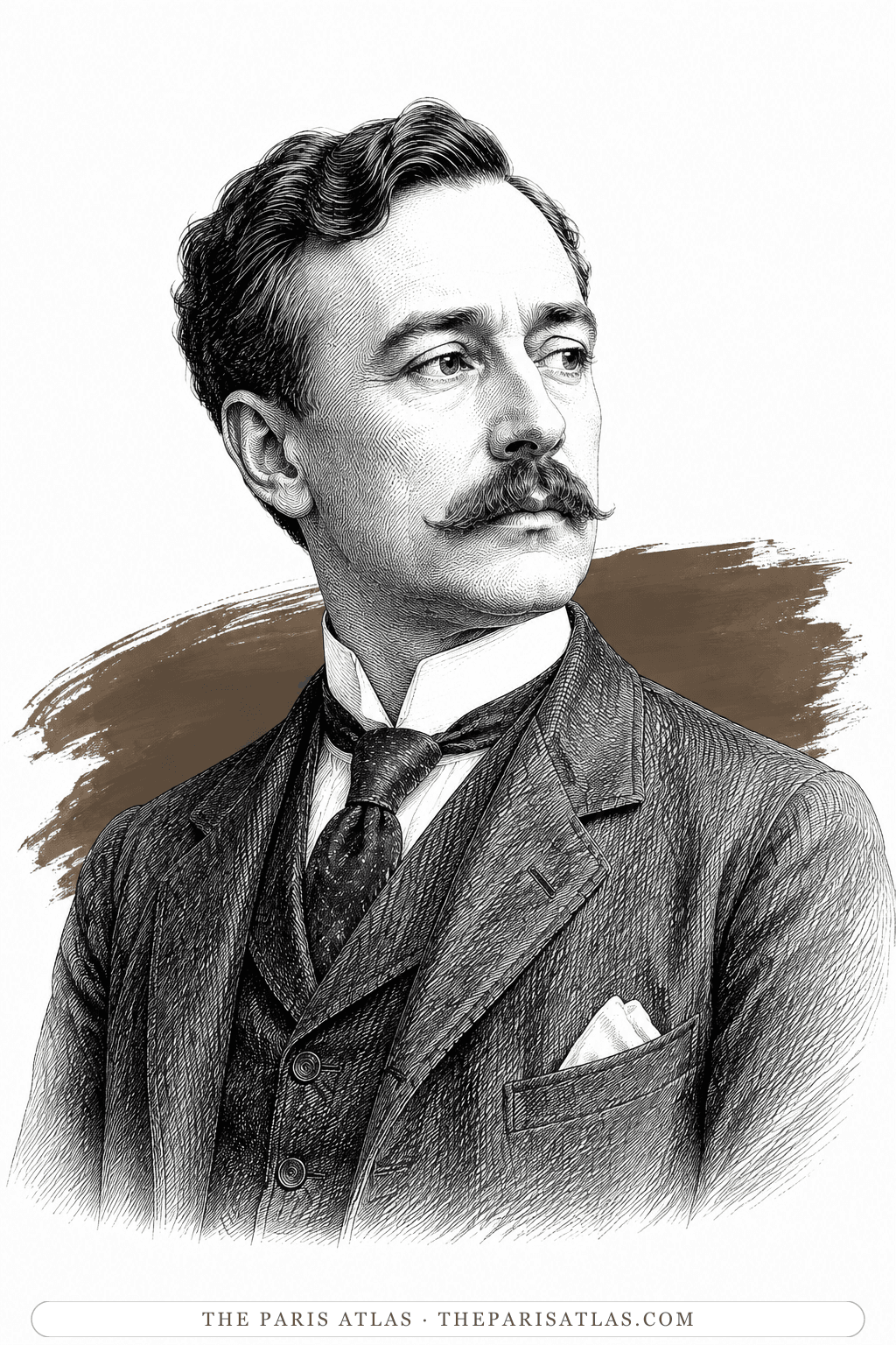 Illustrated portrait of Gerald Kelly